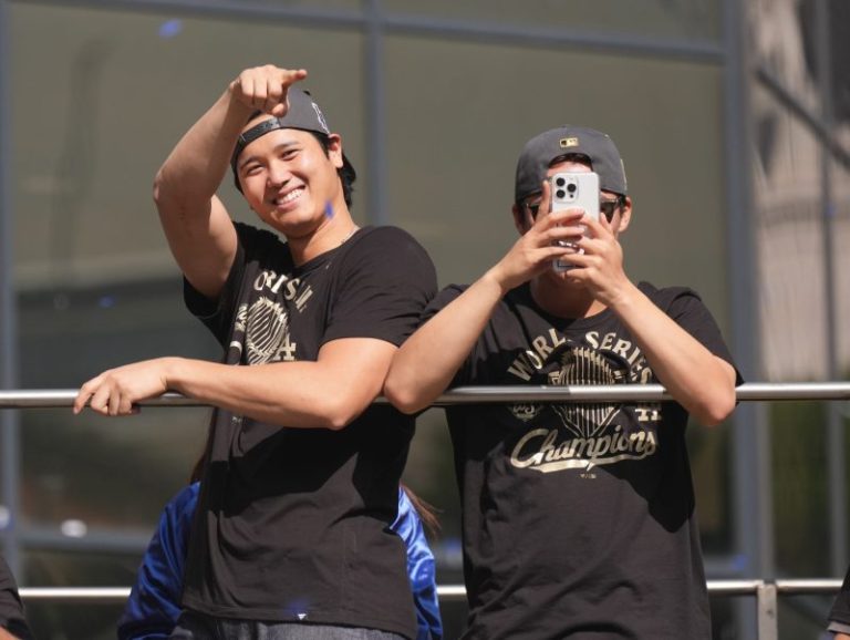 Shohei Ohtani at championship parade has eye on ‘third time’